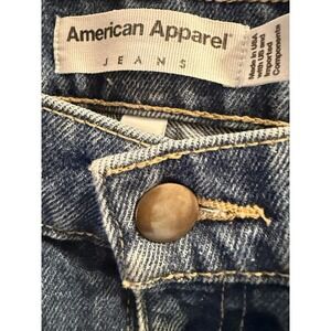 American Apparel Jeans Women 26 Blue High Waisted Tapered Mom Jean Medium Wash